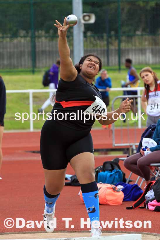 Womens under-17s shot putt, 2023 Northern Under-13s, Under-15s and Under-17s, Middlesbrough.  Photo: David T. Hewitson/Sports for All Pics